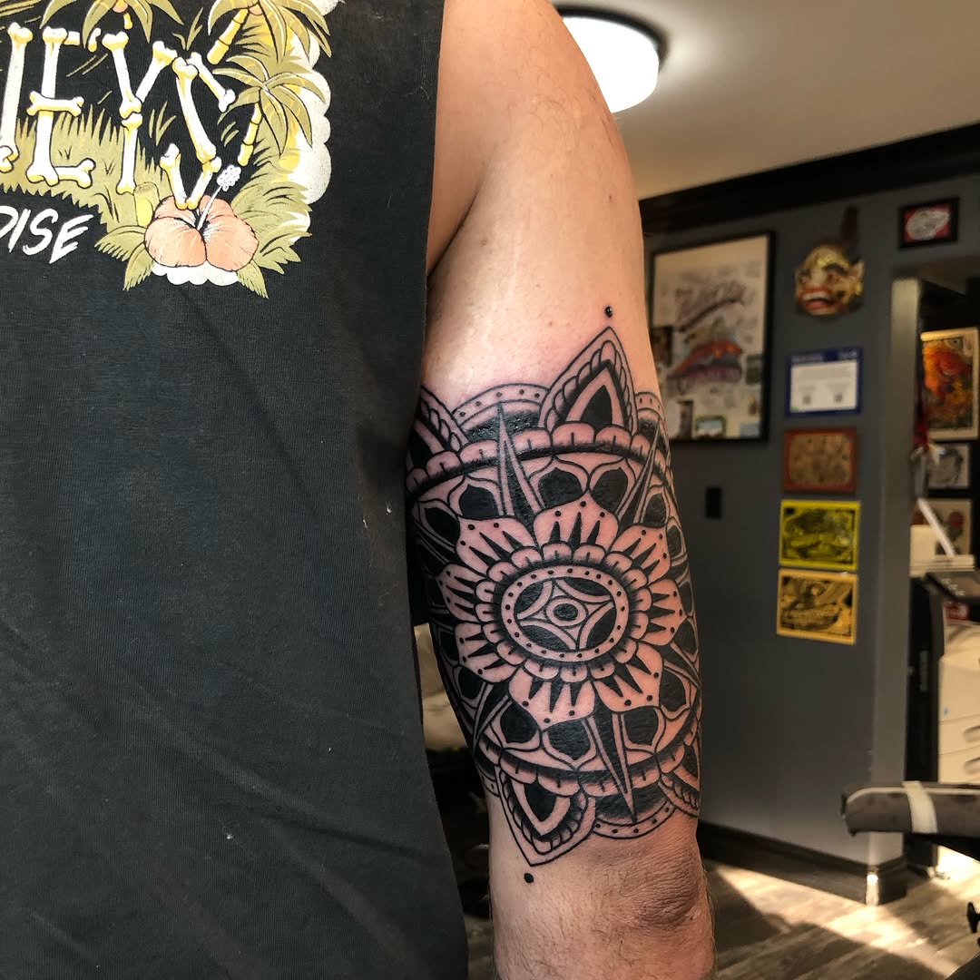 Tattoo by @misshailey_tattoo — geometric, blackwork