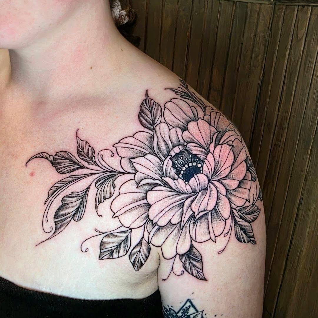 Tattoo by @ninas.tattoos_and.art — black_and_grey, dotwork