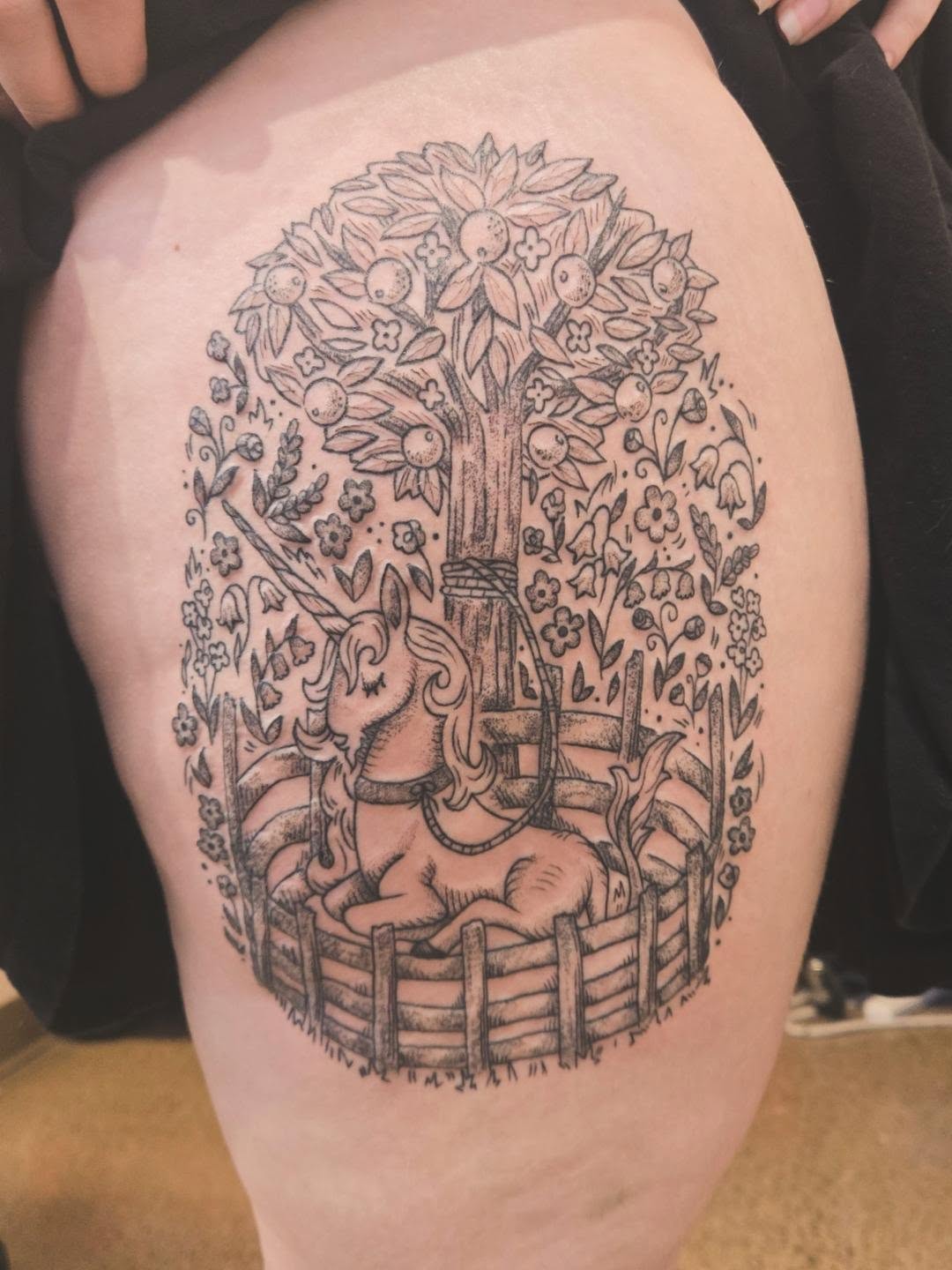 Tattoo by @cfrink.ink — illustrative, black_and_grey
