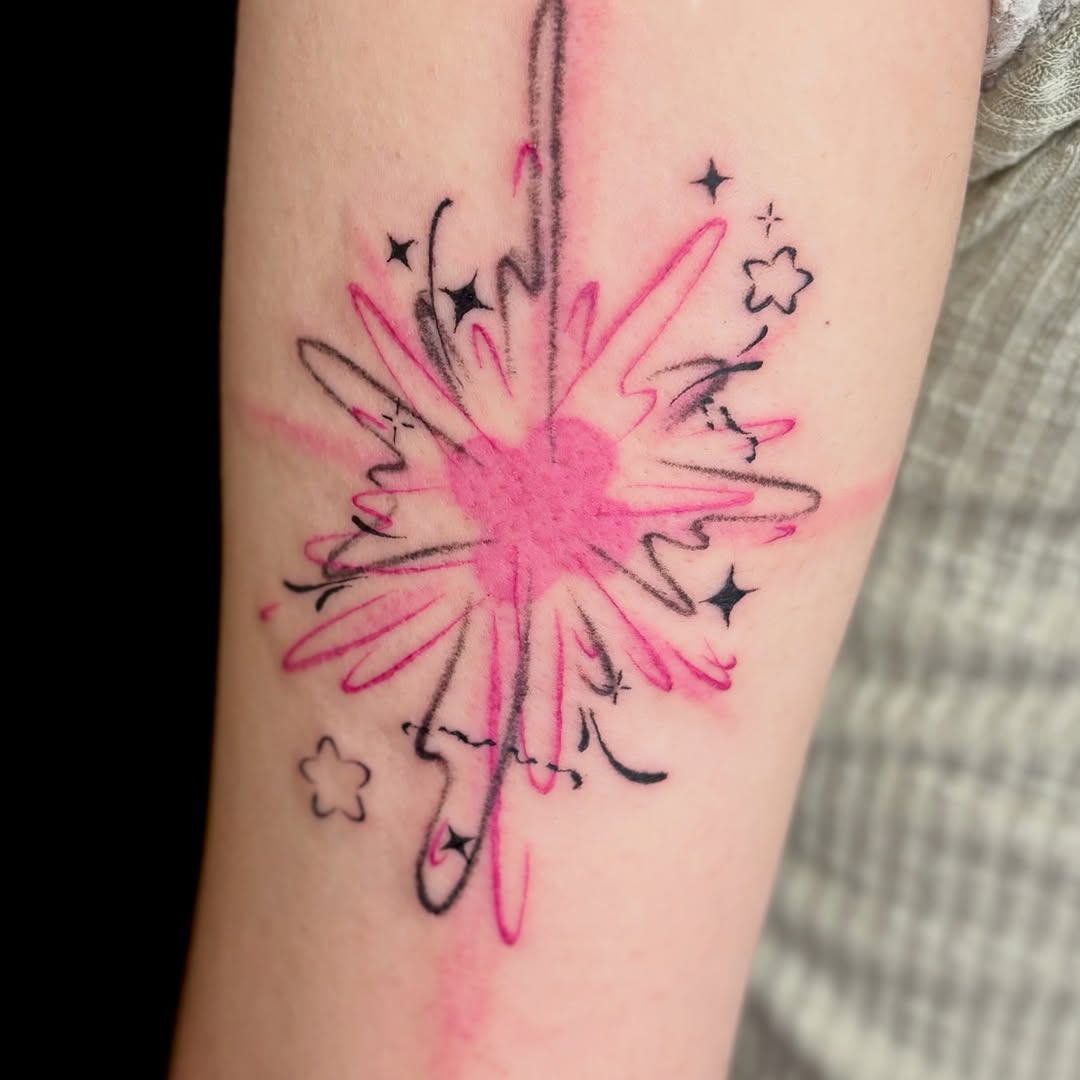 Tattoo by @soupytats — fine_line, watercolor