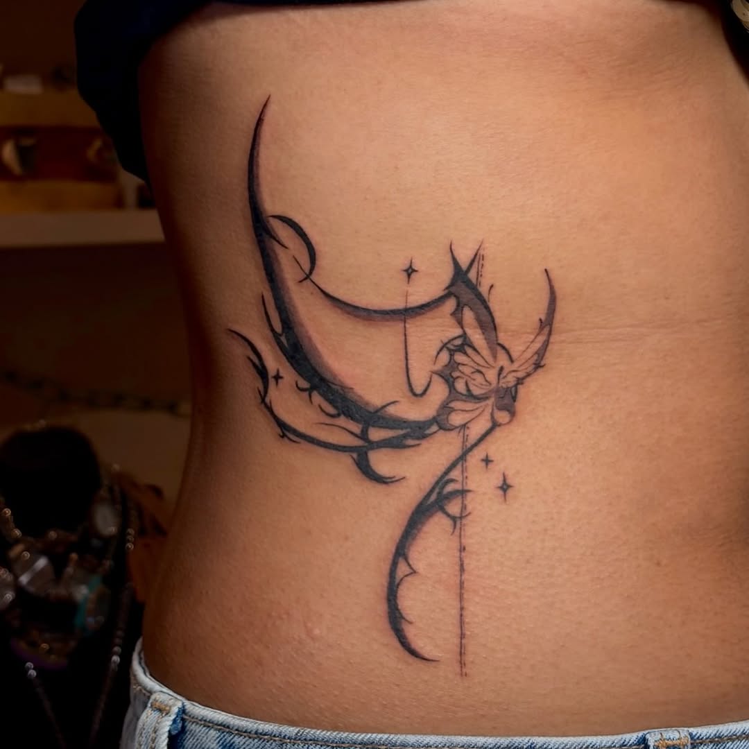 Tattoo by @soupytats — fine_line, black_and_grey