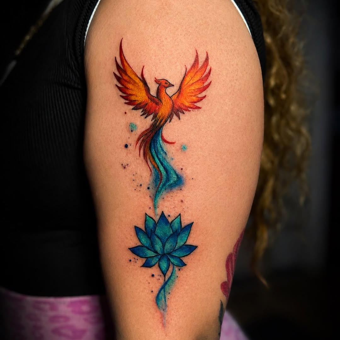 Tattoo by @dayse_ink — watercolor, realism