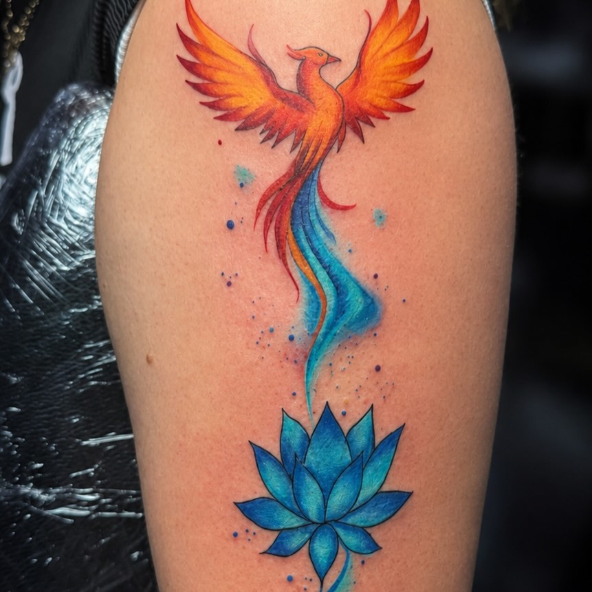 Tattoo by @dayse_ink — watercolor, realism