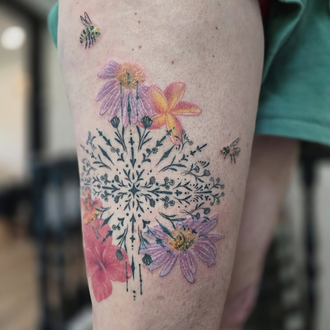 Tattoo by @taylornichole.tattoos — fine_line, dotwork