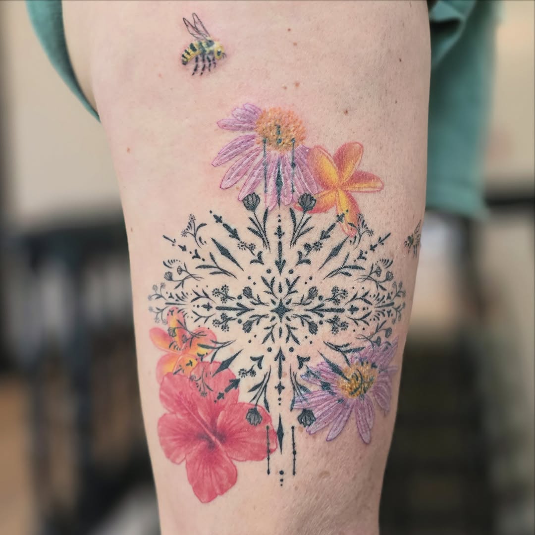 Tattoo by @taylornichole.tattoos — fine_line, dotwork