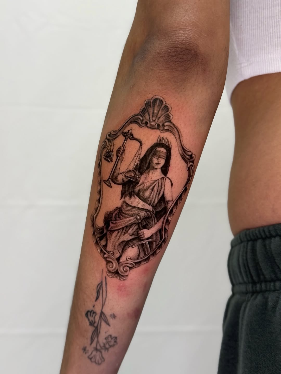 Tattoo by @ilovebluestattoos — black_and_grey, realism