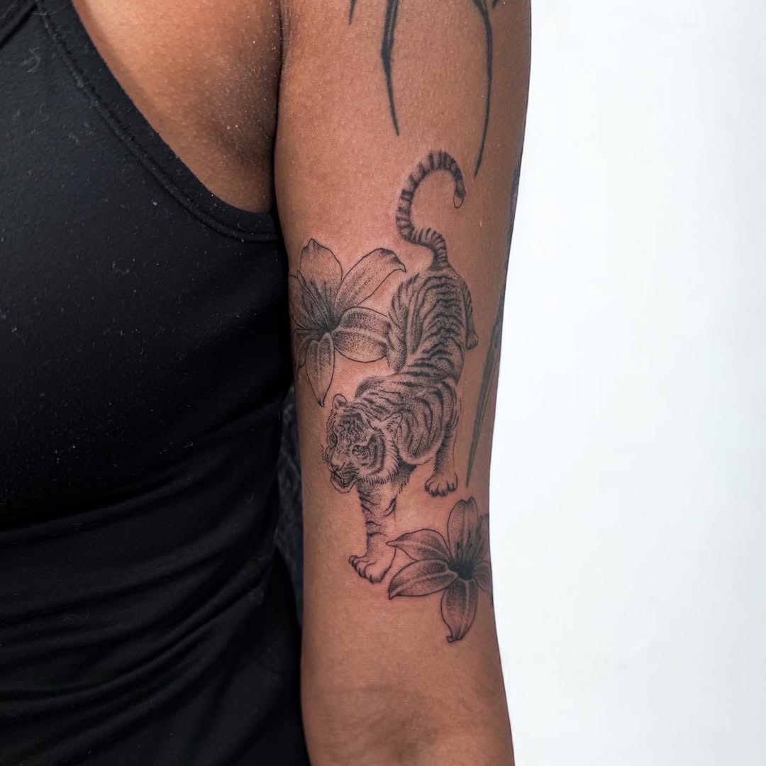 Tattoo by @nudylicioustattoos — realism, black_and_grey