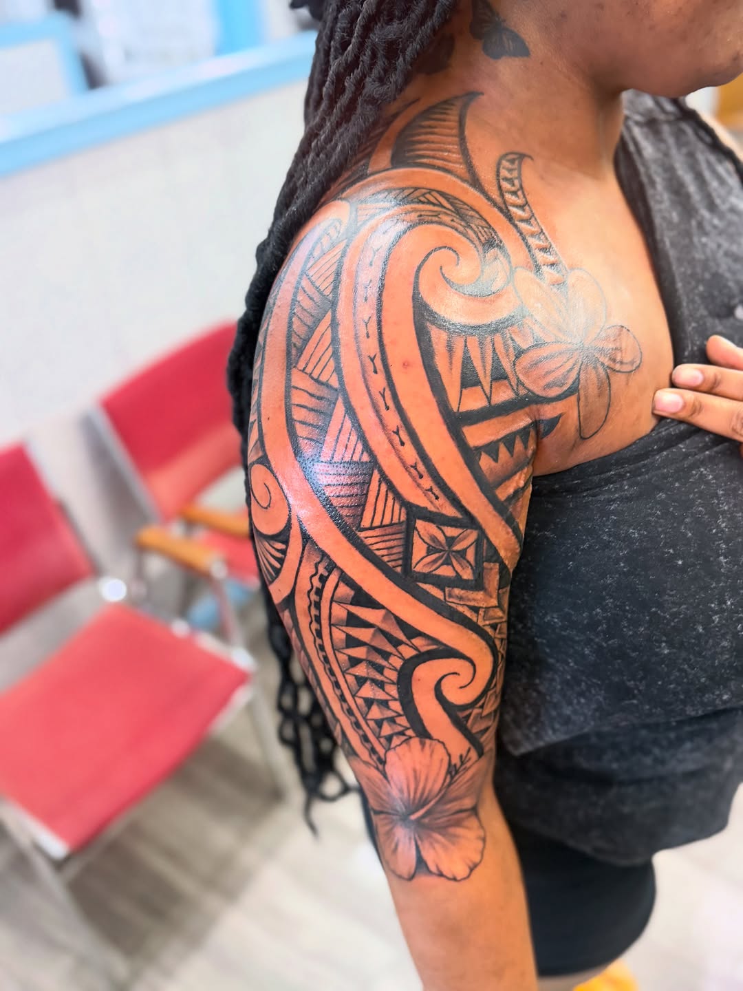 Tattoo by @inkbyjaee — tribal, black_and_grey