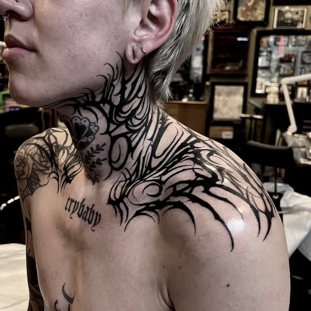 Tattoo by @joncrooktattoo โ blackwork, tribal