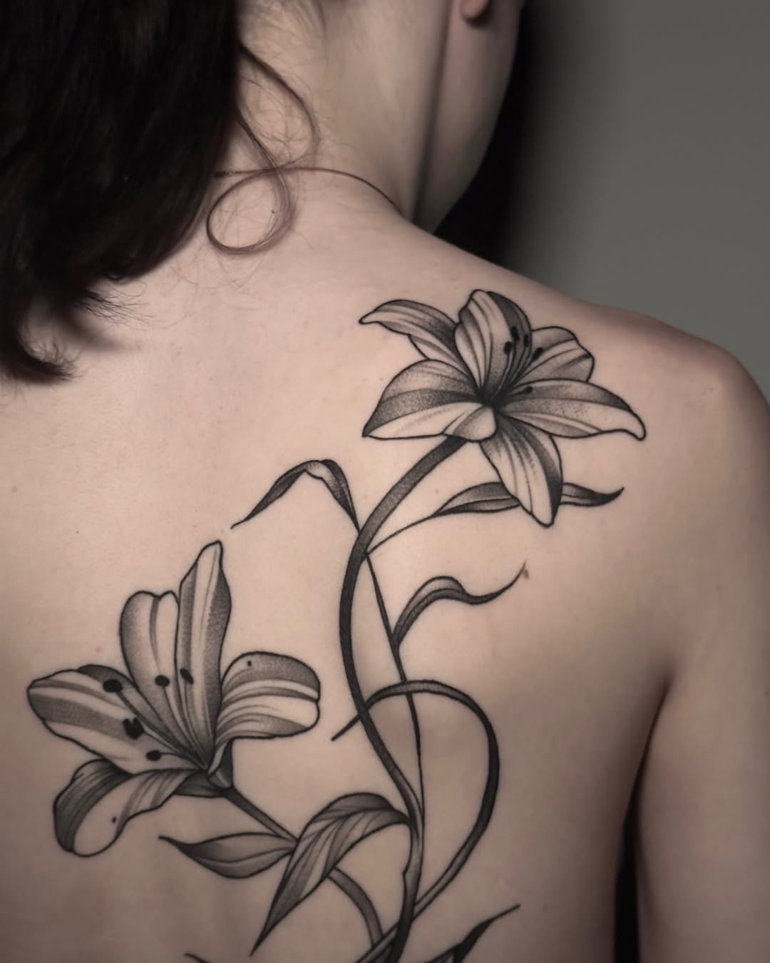 Tattoo by @inkedannarchy — black_and_grey, dotwork