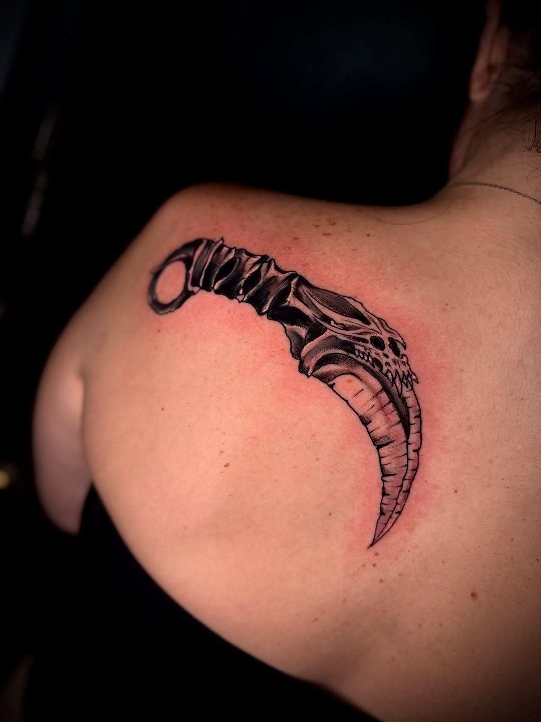 Tattoo by @tattoosbypatt_ — black_and_grey, dark_realism