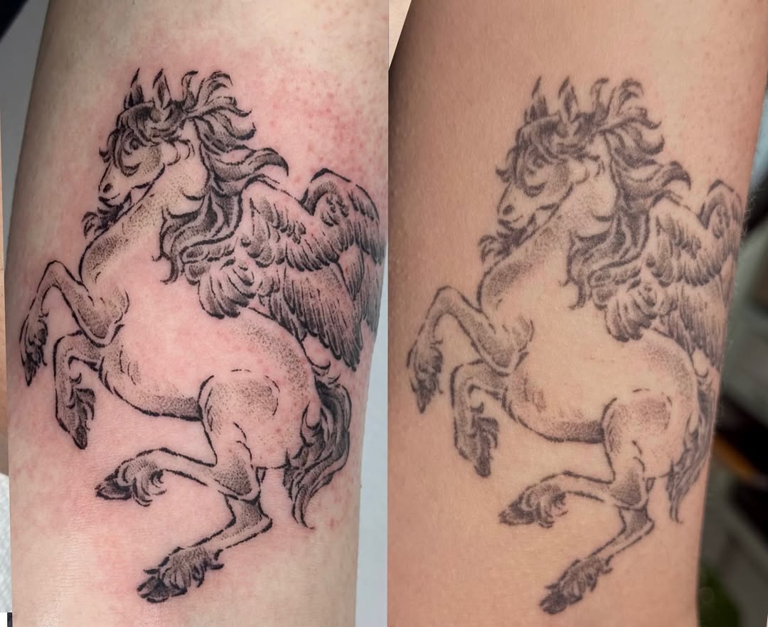 Tattoo by @en__jpeg — black_and_grey, dotwork