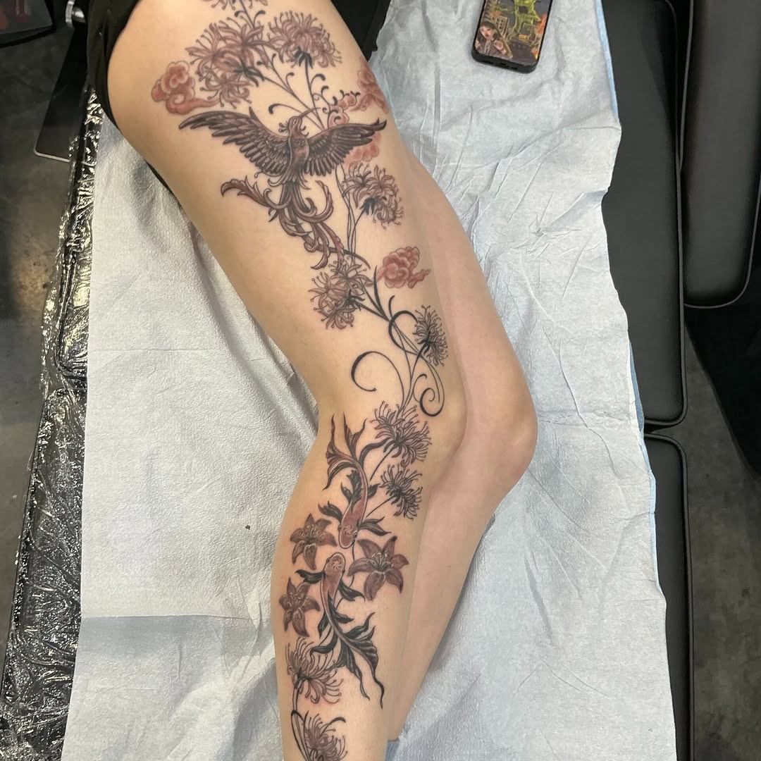 Tattoo by @mattfuckinwilliams — japanese_irezumi, black_and_grey