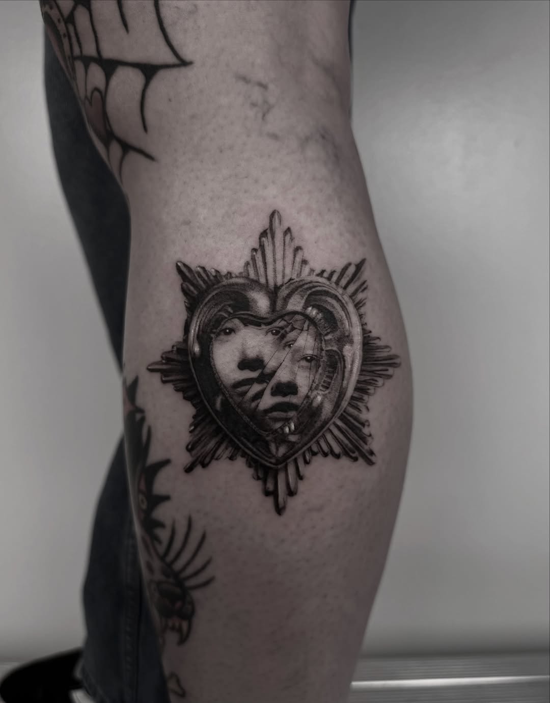 Tattoo by @hellishxtattoos β realism, black_and_grey