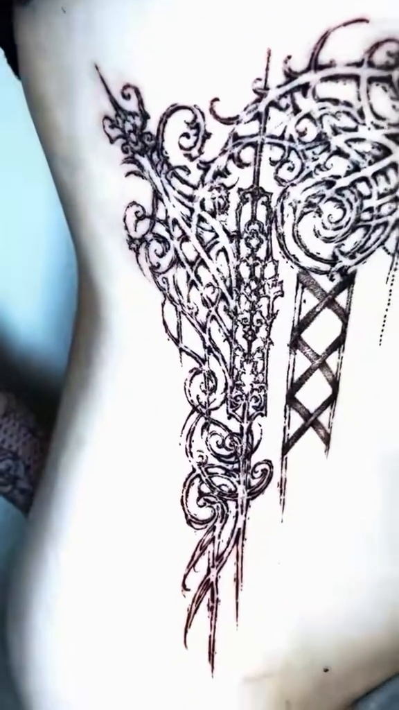 Tattoo by @friedraven_tattoo β ornamental, blackwork