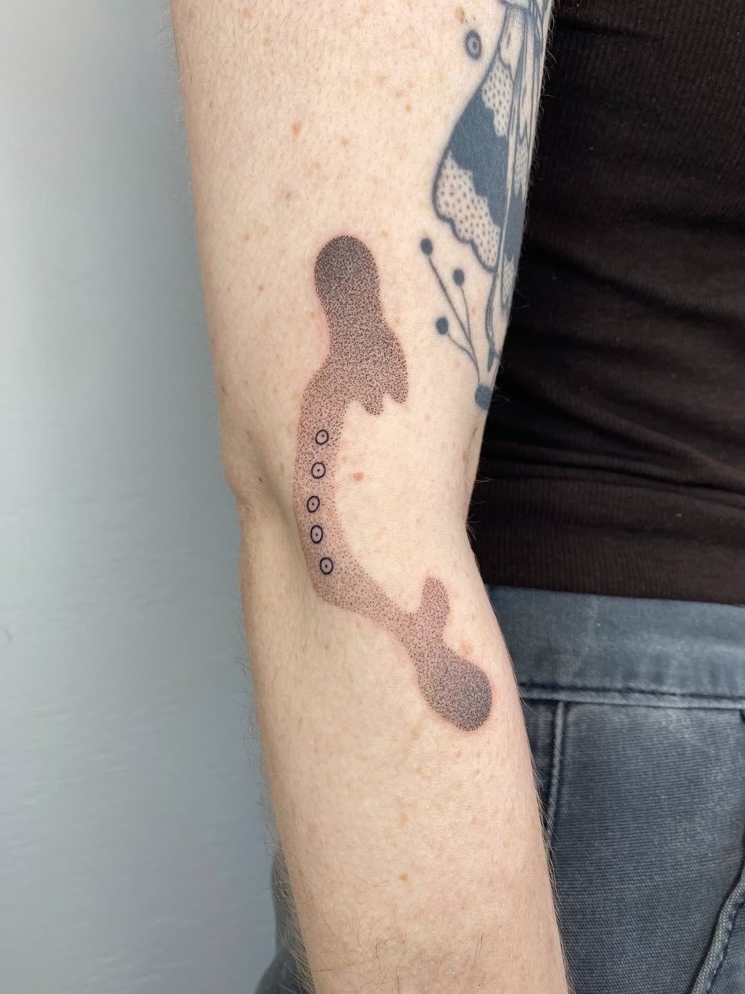 Tattoo by @sirpluswherehouse — dotwork, minimalist