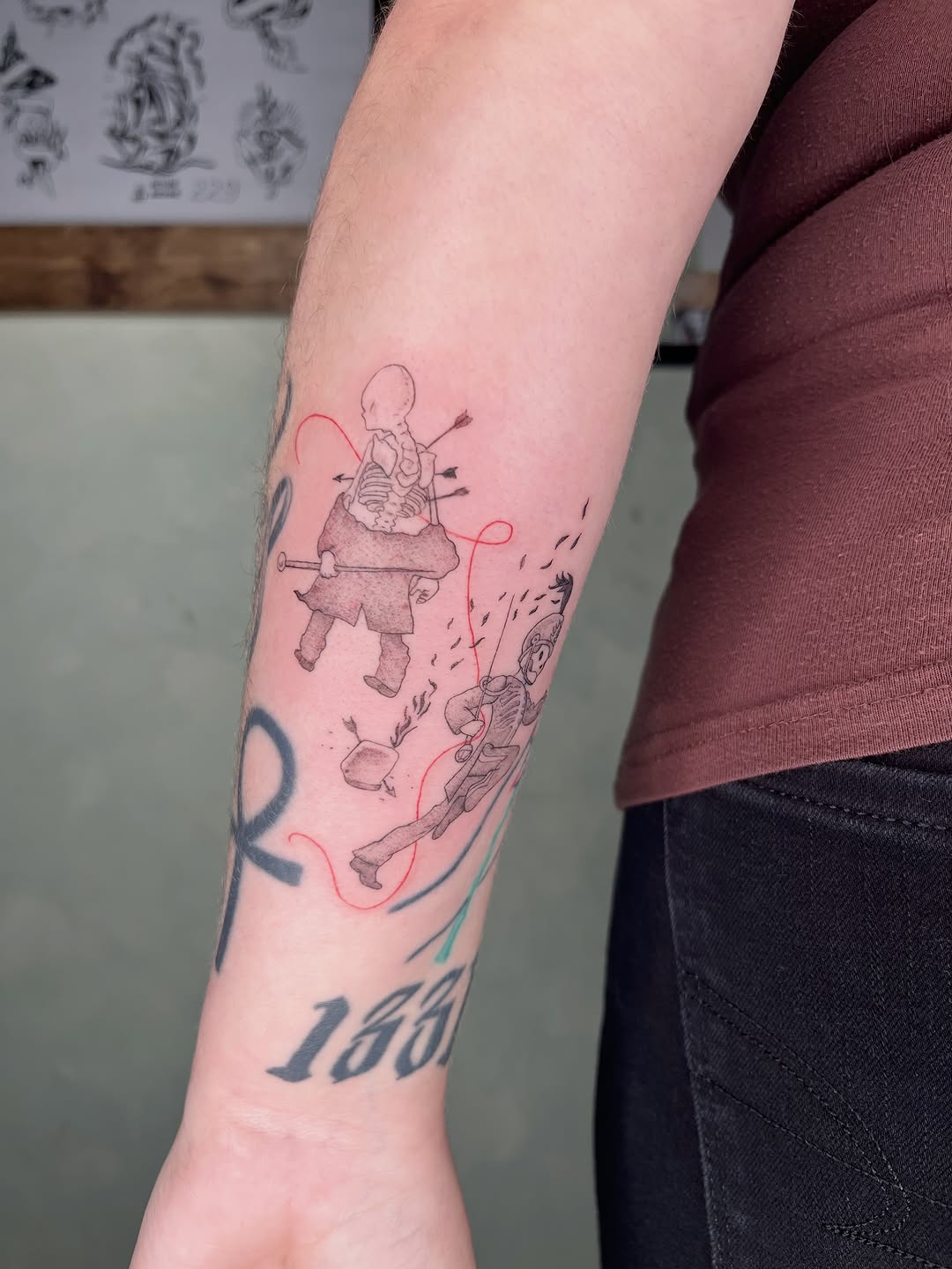 Tattoo by @kyramonterrosa — illustrative, fine_line