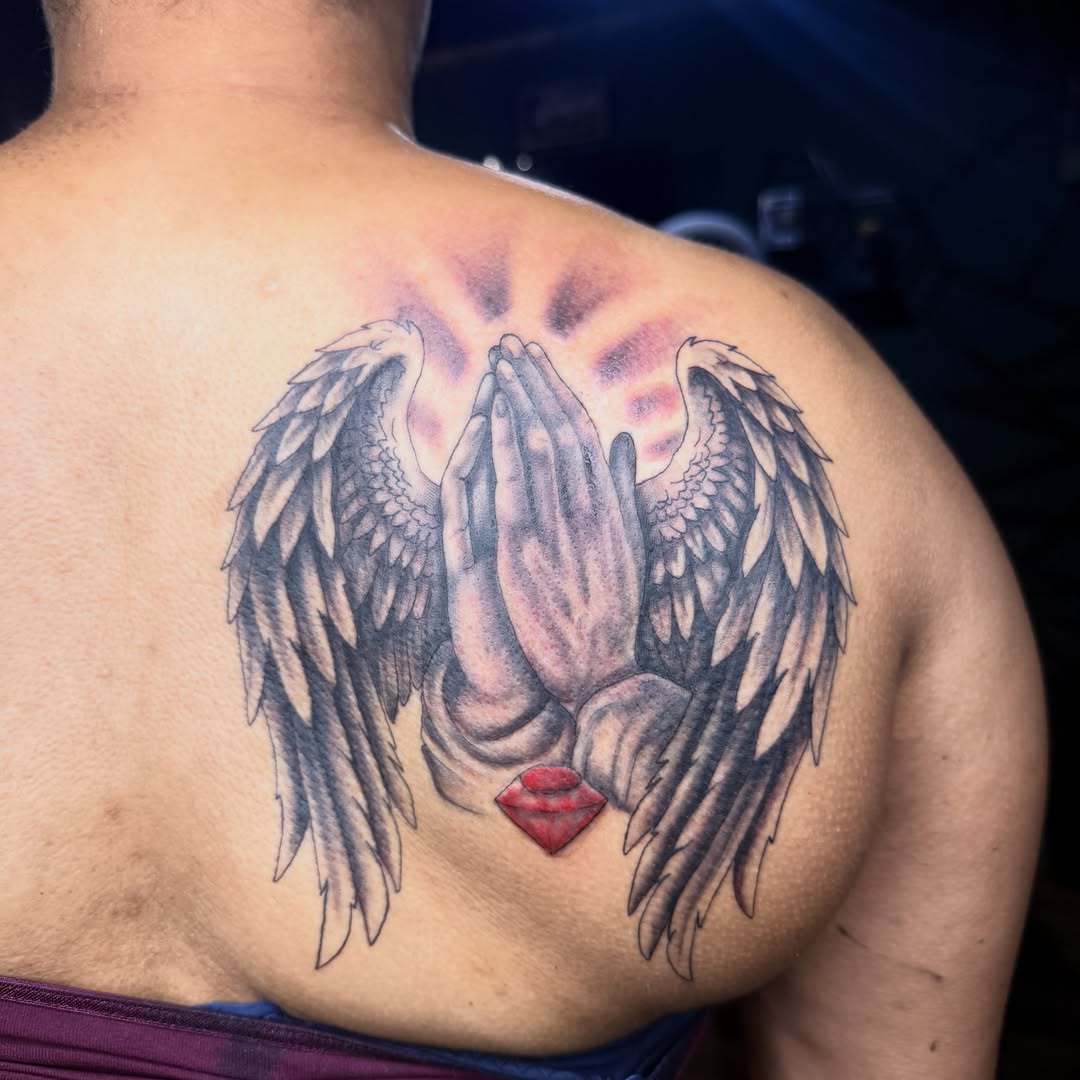 Tattoo by @tink_tattoos — realism, black_and_grey
