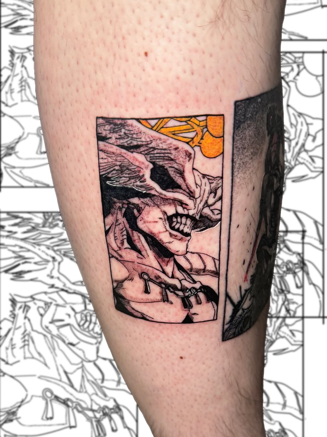 Tattoo by @emiliod_tattoo — illustrative, black_and_grey