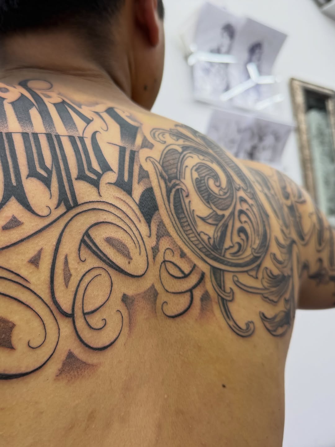 Tattoo by @que.sera8 β lettering_script, ornamental