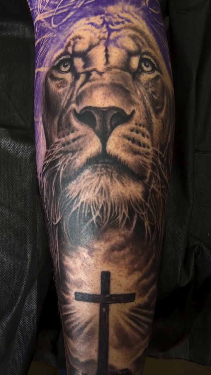 Tattoo by @mrgrouchtattoos — realism, black_and_grey