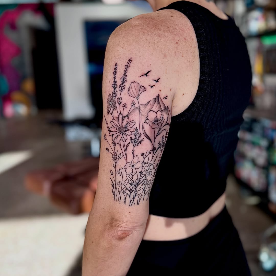 Tattoo by @j.halldesigns β fine_line, illustrative
