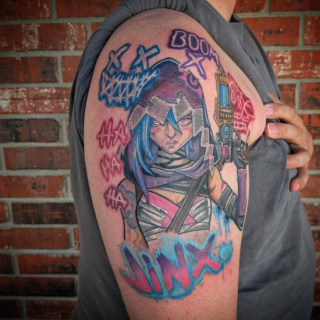 Tattoo by @tatsbymads — new_school, trash_polka