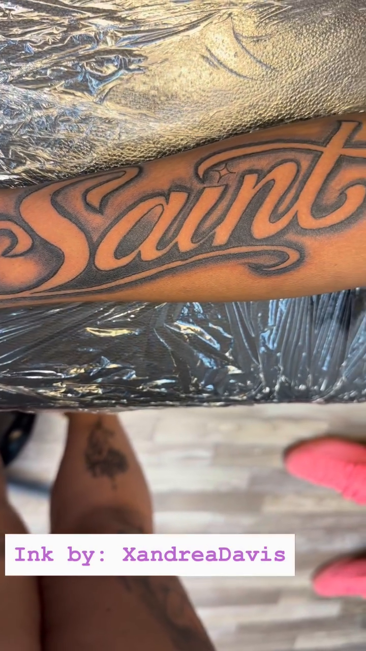 Tattoo by @xandreadavis — lettering_script