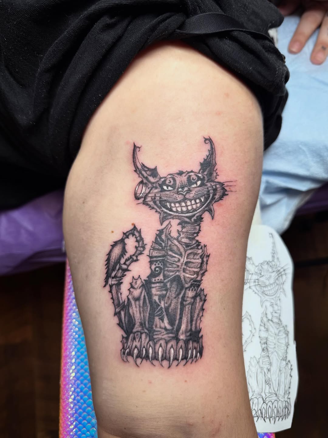 Tattoo by @ktea_and_tattoos — dark_realism, black_and_grey