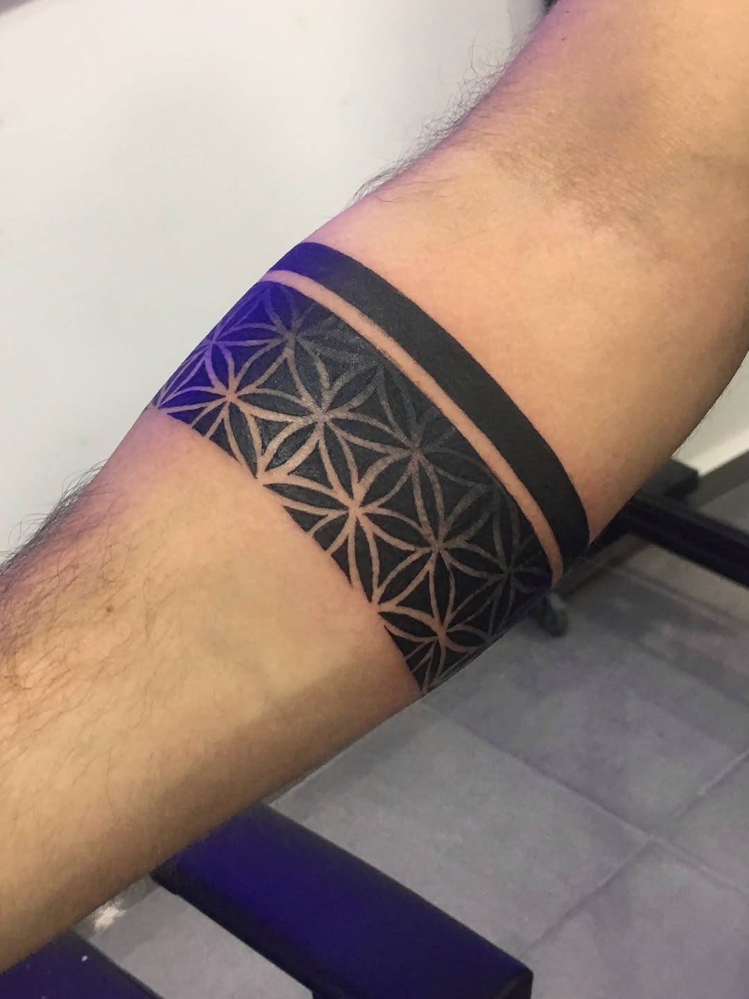 Tattoo by @skins_aj — geometric, blackwork