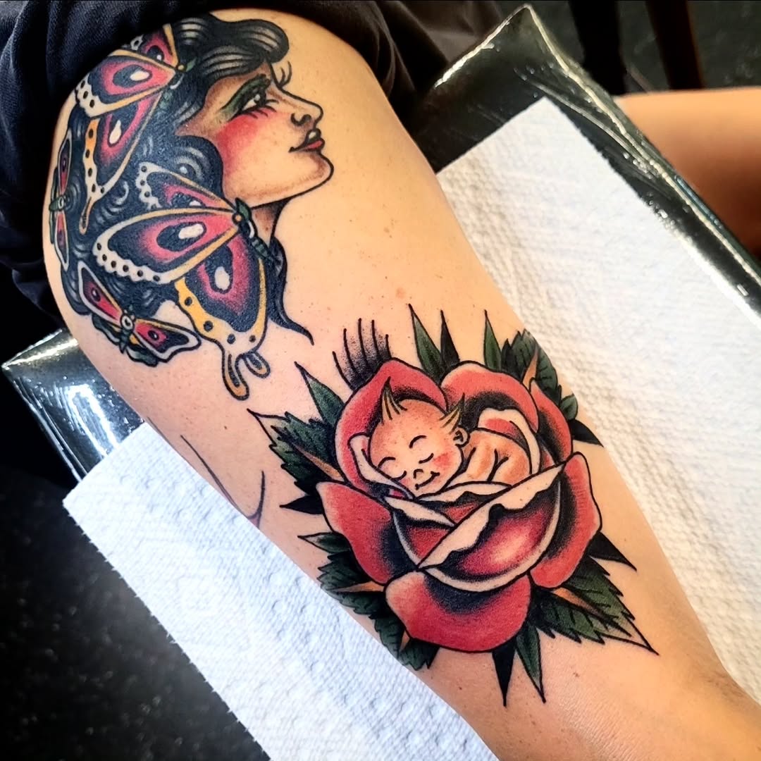Tattoo by @werexwolf — american_traditional, neo_traditional
