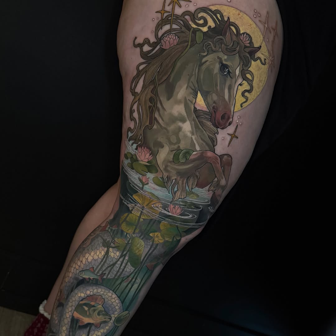 Tattoo by @pigeontattooing — realism, illustrative