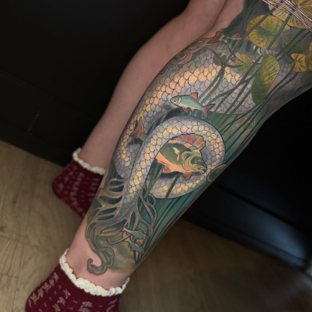 Tattoo by @pigeontattooing — japanese_irezumi, realism
