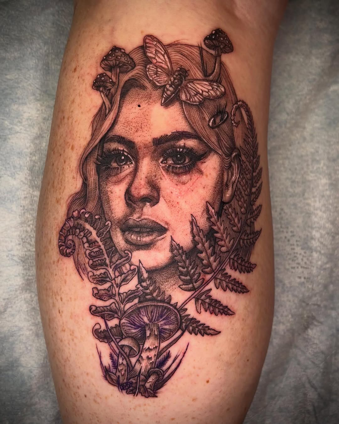 Tattoo by @tattoosbyemilyfalkowski — realism, dotwork