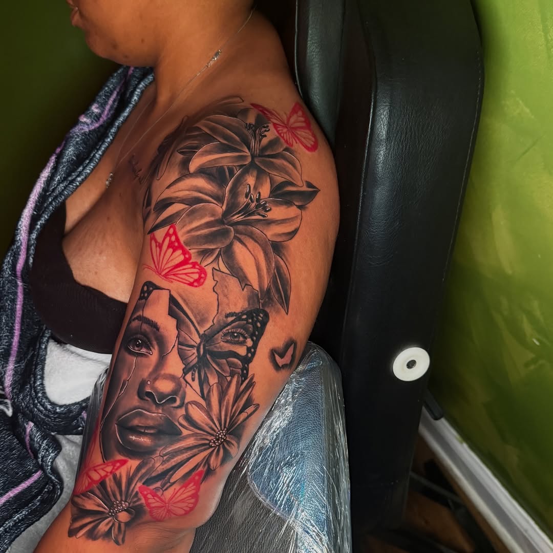 Tattoo by @inkbykimchi — realism, black_and_grey