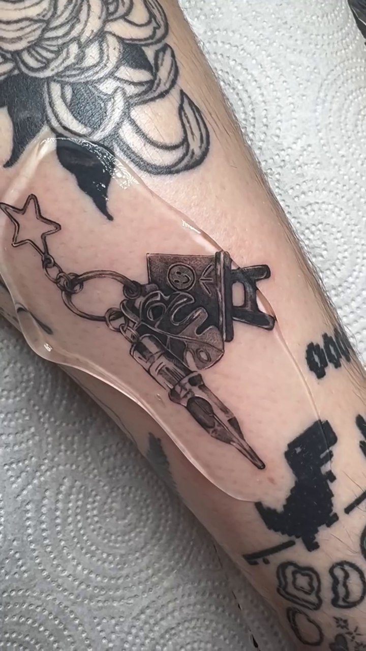 Tattoo by @marixie.inks β blackwork, black_and_grey