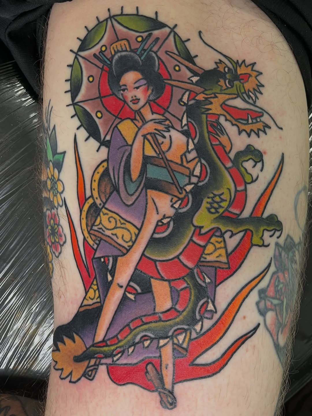 Tattoo by @blakebrand — american_traditional, japanese_irezumi