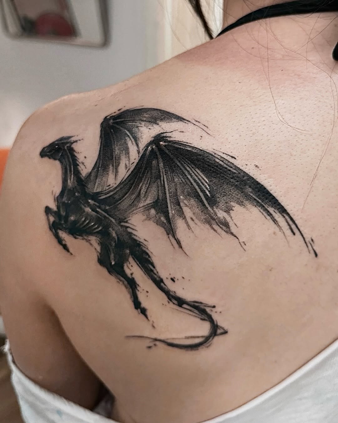 Tattoo by @uzo.ink — blackwork, illustrative