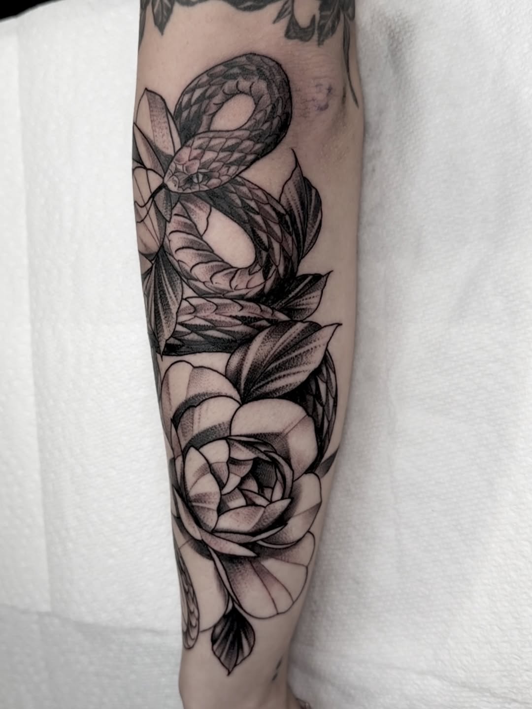 Tattoo by @mattoo33 โ black_and_grey, realism