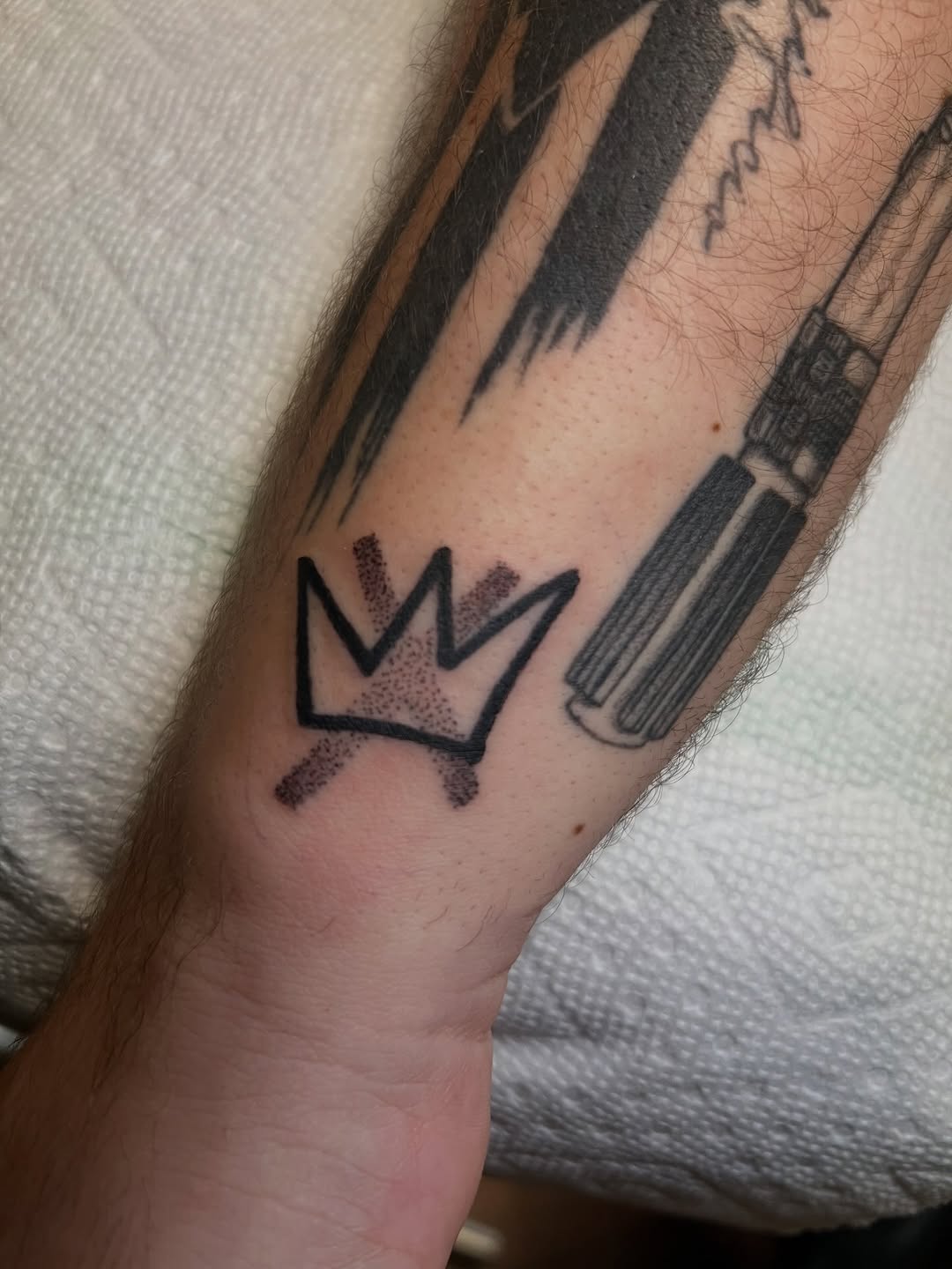 Tattoo by @katienowicki — blackwork, dotwork