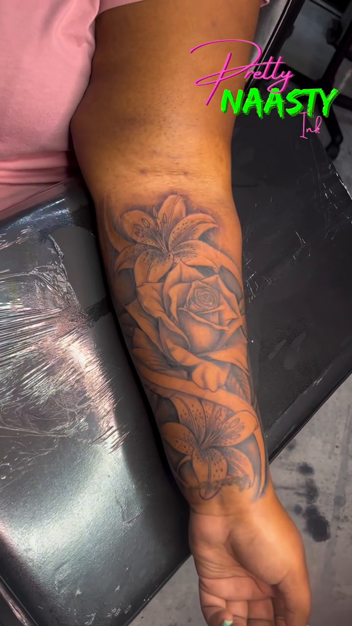 Tattoo by @prettynaasty_ink — black_and_grey, realism
