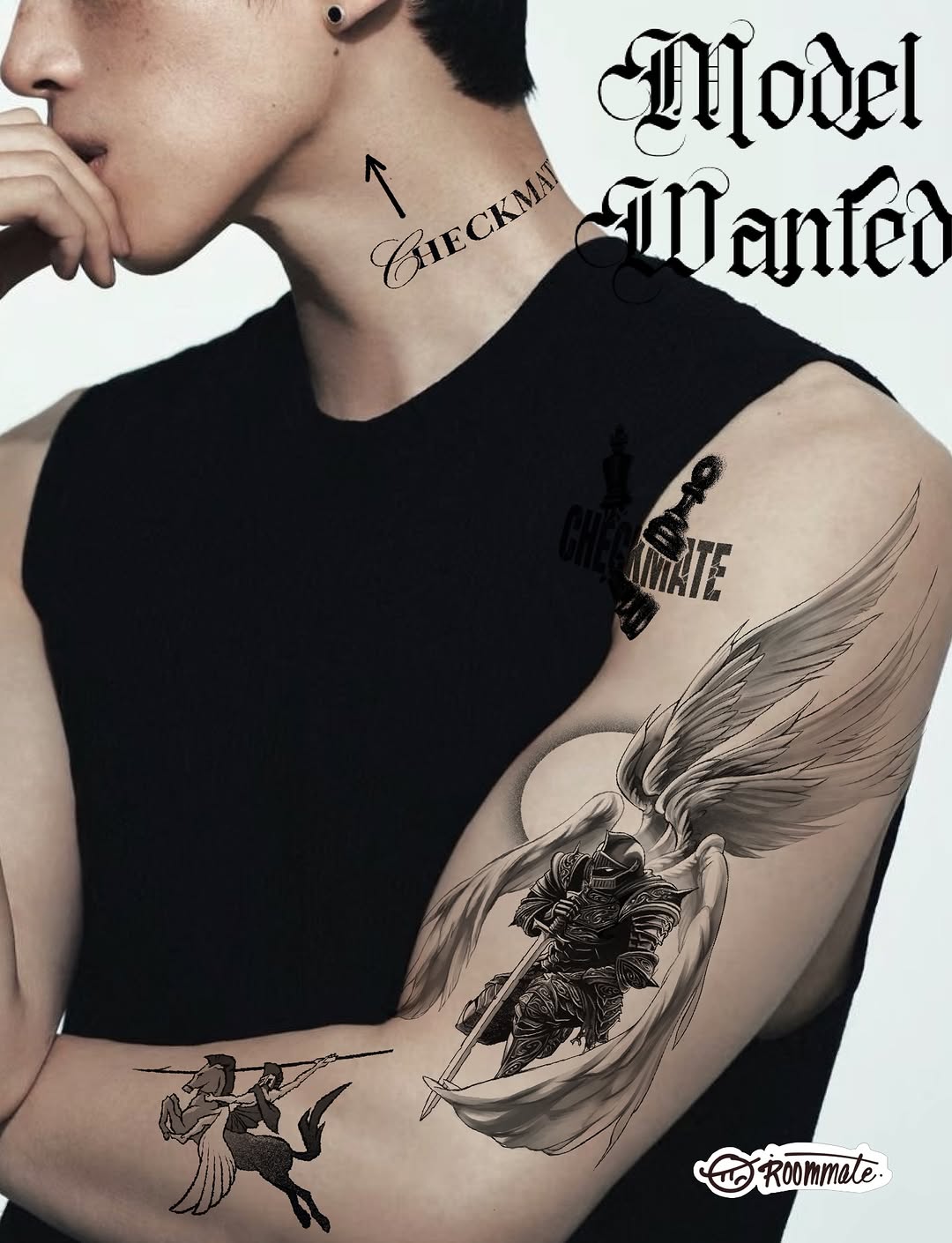 Tattoo by @roommate_tat — black_and_grey, realism