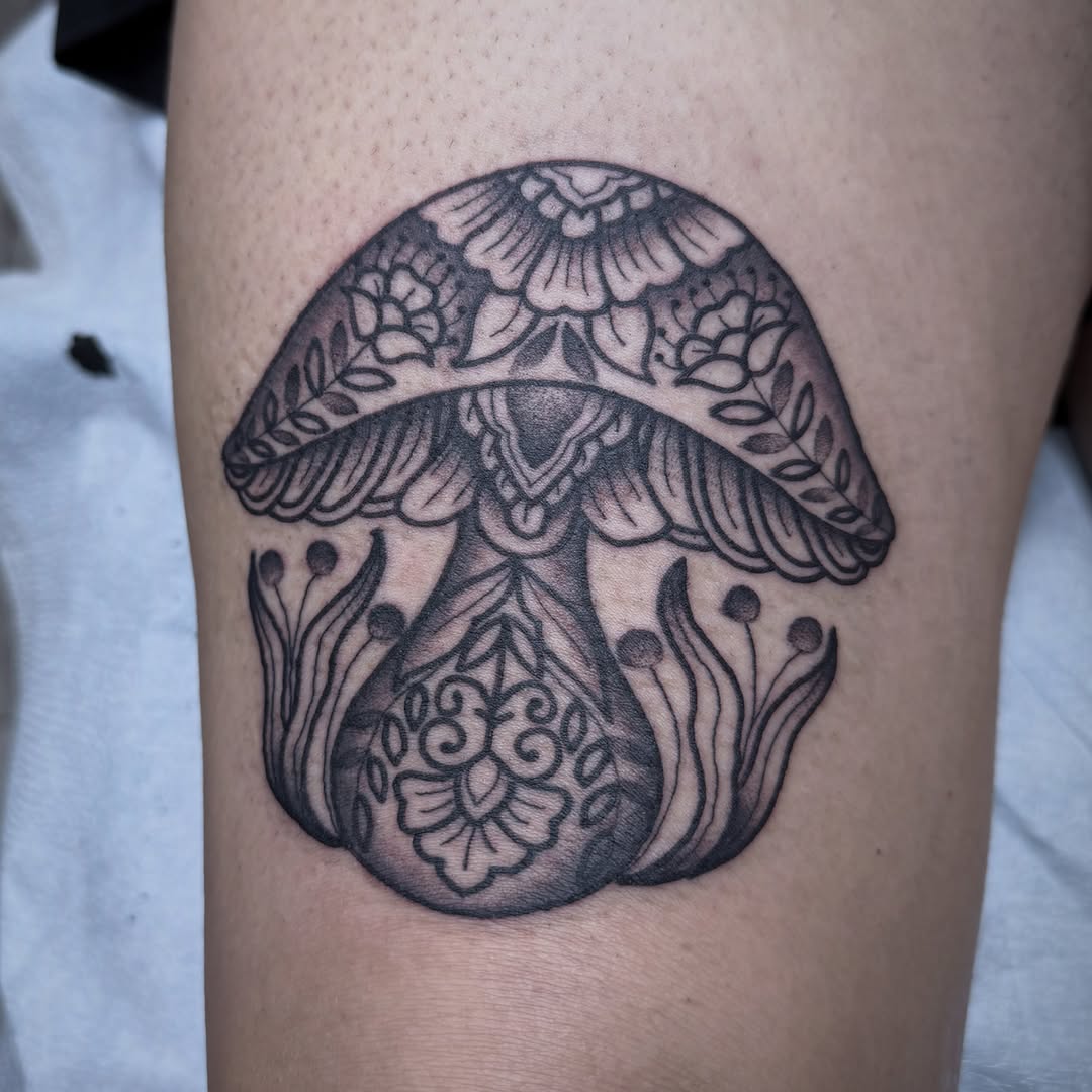 Tattoo by @ohtanyagee — black_and_grey, ornamental