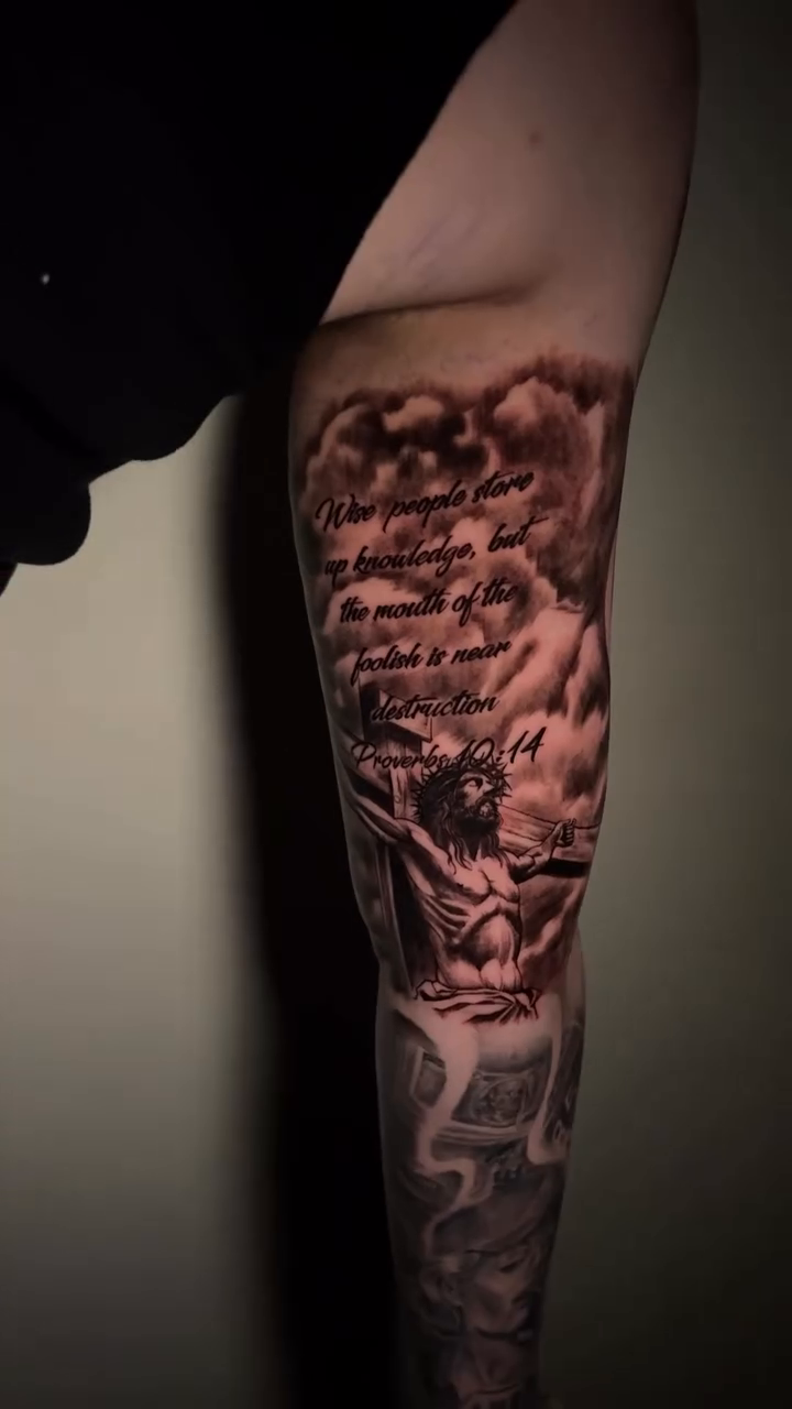 Tattoo by @tatsbyglo — black_and_grey, realism