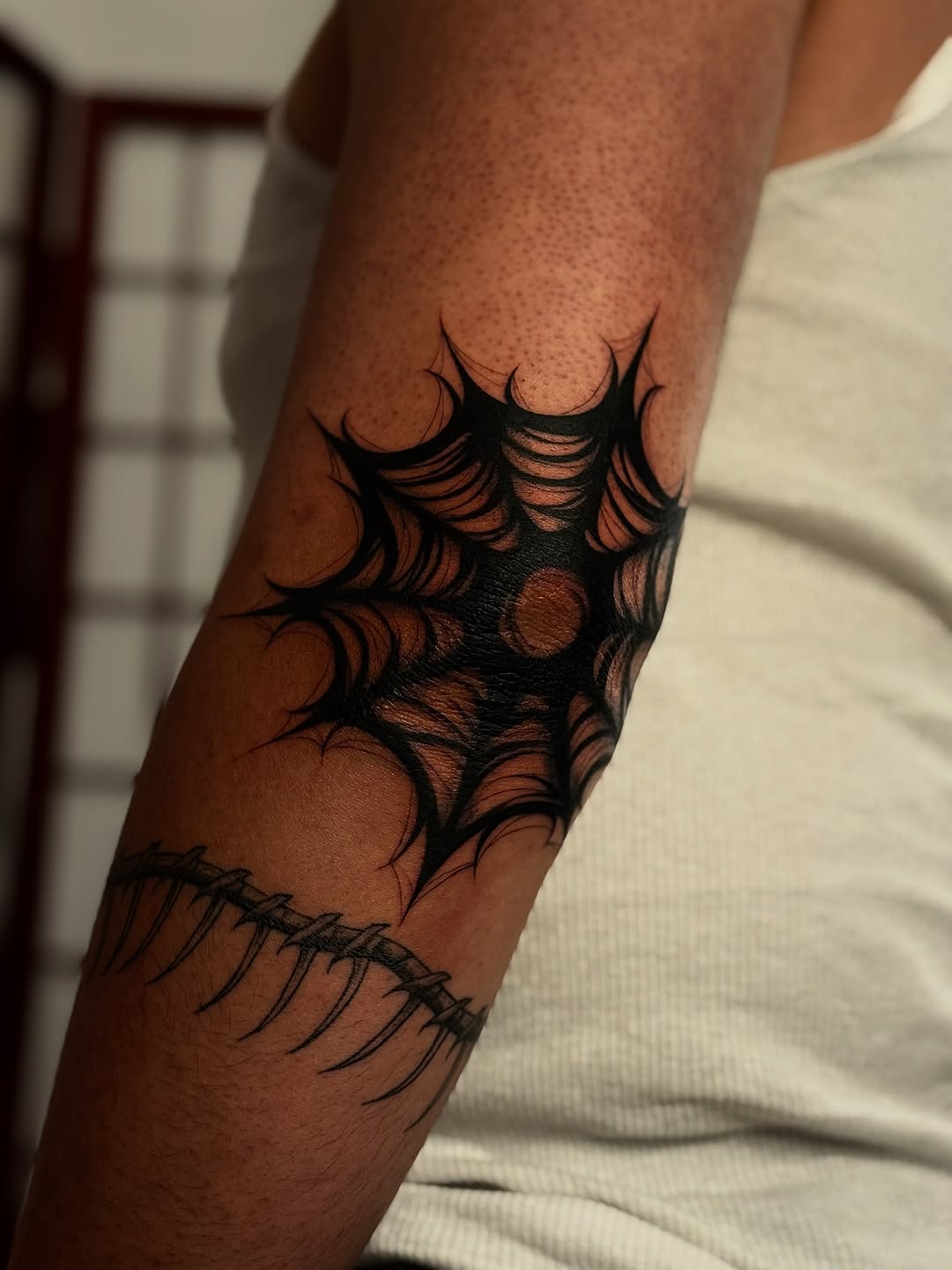 Tattoo by @inkbymiso — blackwork, black_and_grey