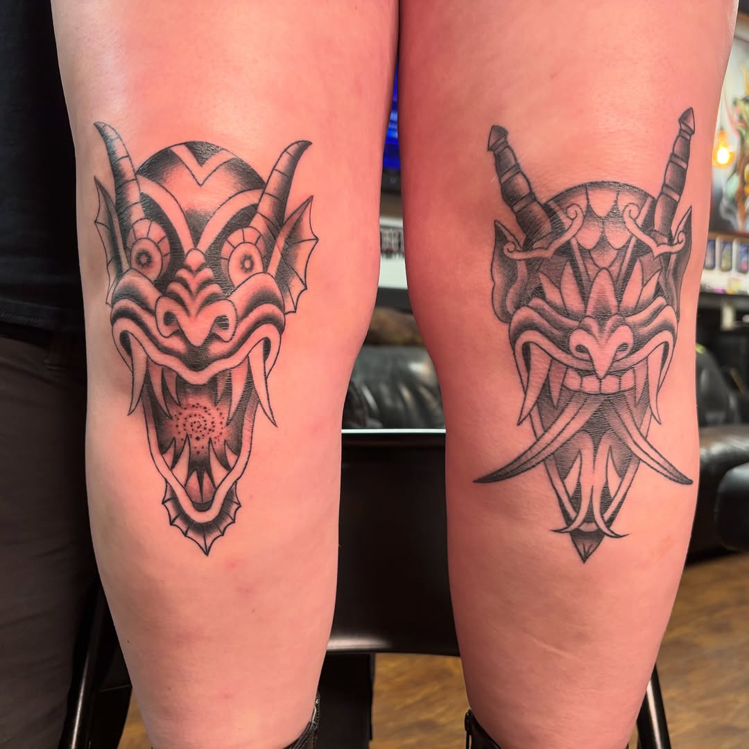 Tattoo by @vomit_goblin — american_traditional, black_and_grey