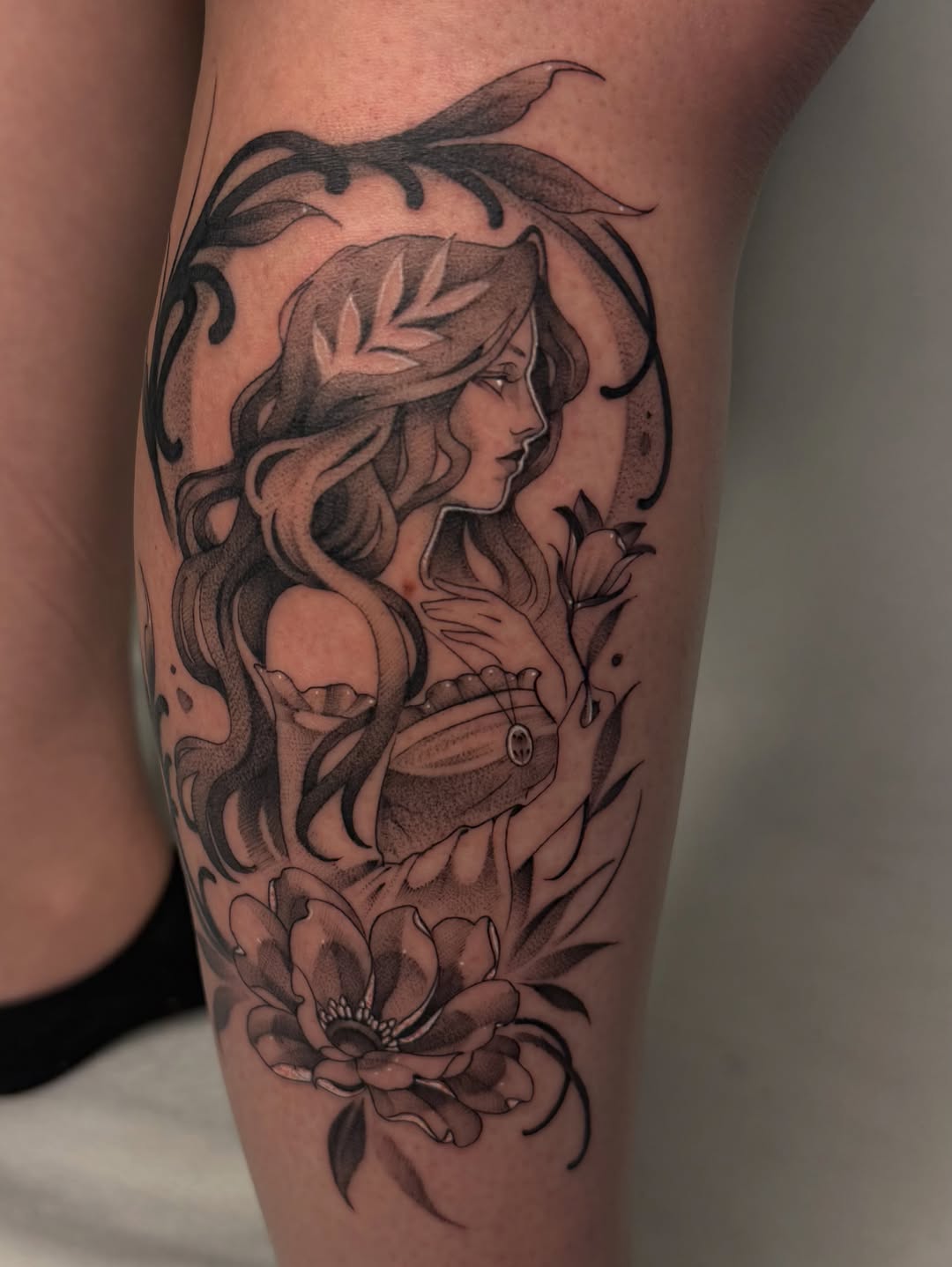 Tattoo by @mezzo.tattoo — black_and_grey, realism