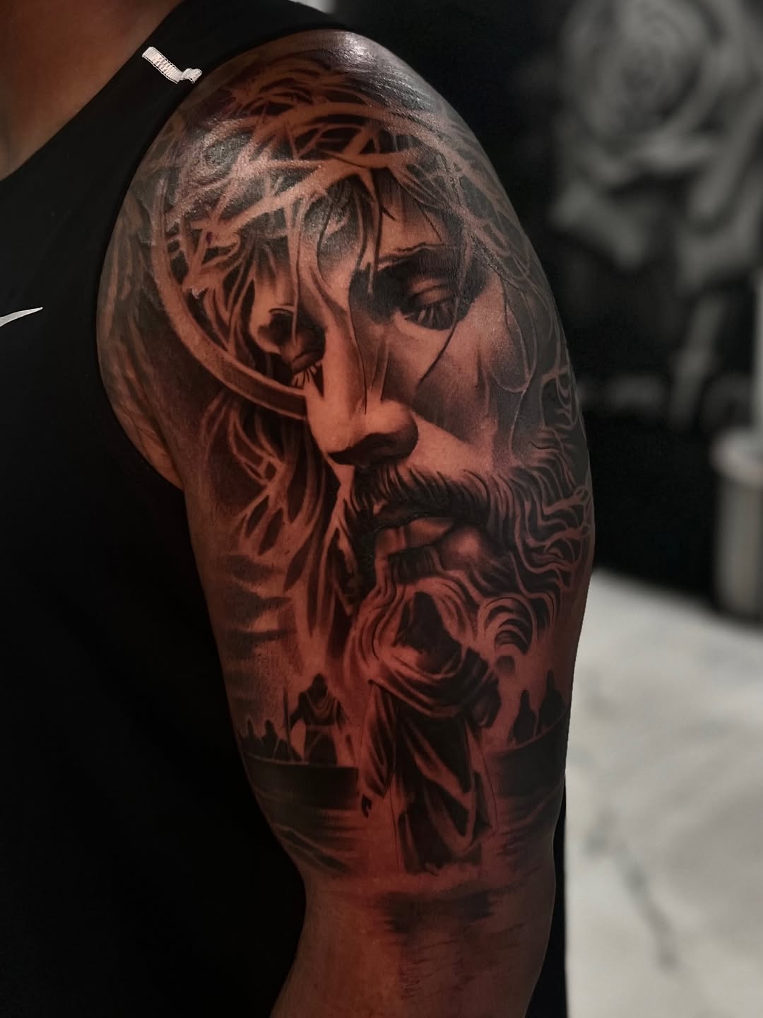 Tattoo by @alfredoadametattoo — realism, black_and_grey