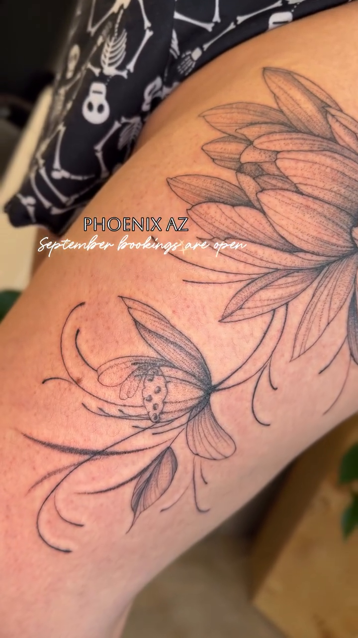 Tattoo by @pacman_tattooink — fine_line, black_and_grey