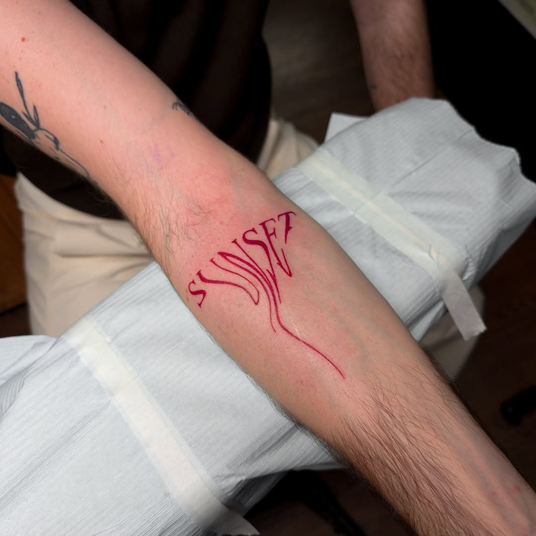 Tattoo by @jptattooartist — lettering_script, fine_line